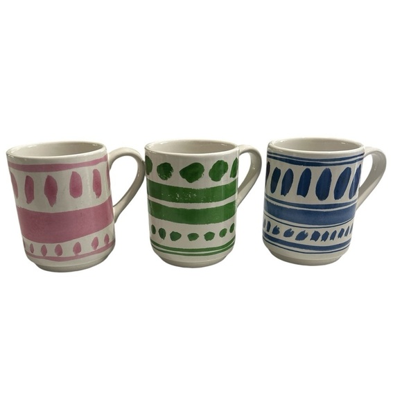 Kate Spade New York Lenox All In Good Taste Set of 3 Colorful Stackable Mugs - Picture 1 of 8